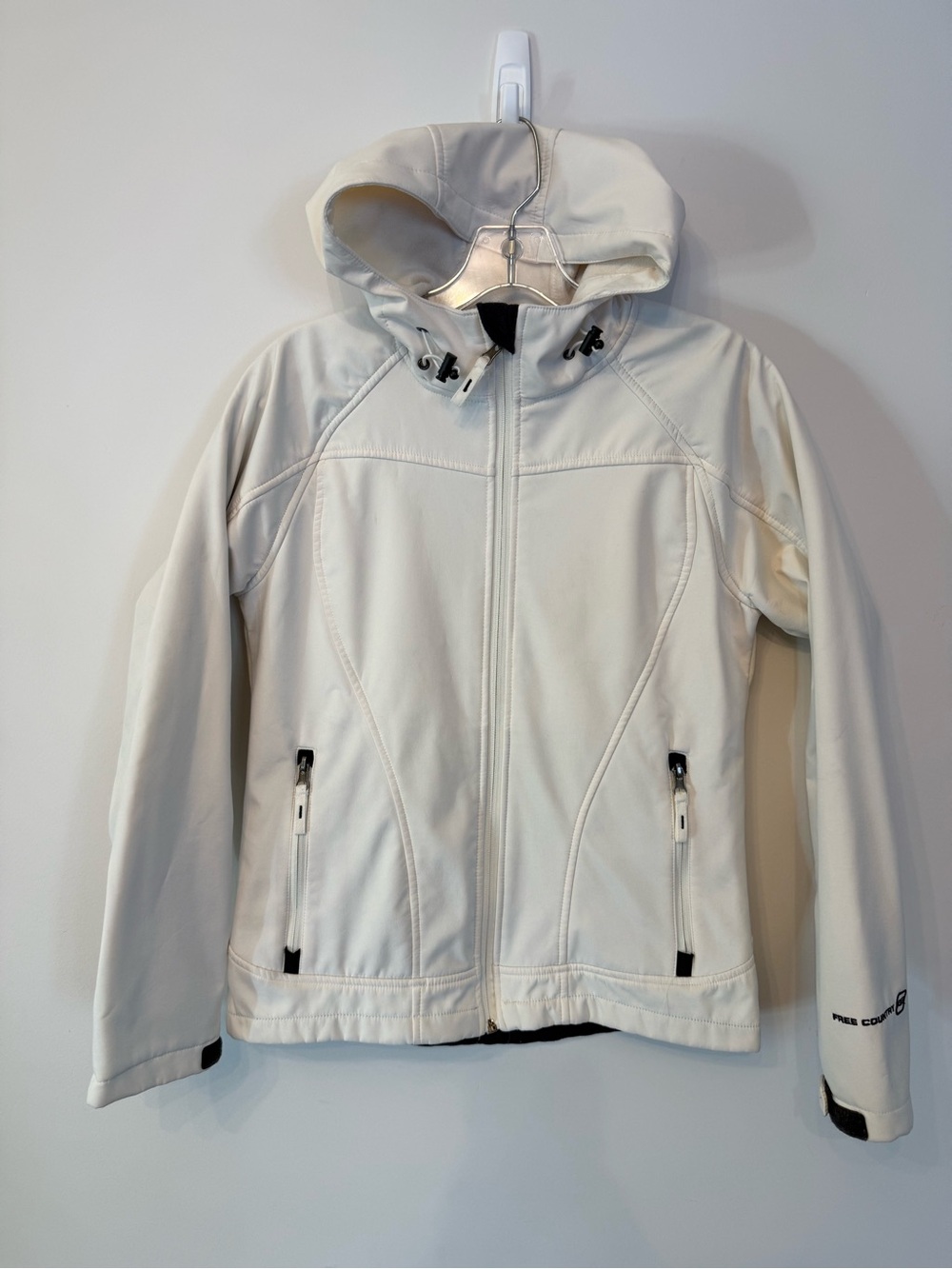 Free Country Cream Hooded Ski Softshell Jacket